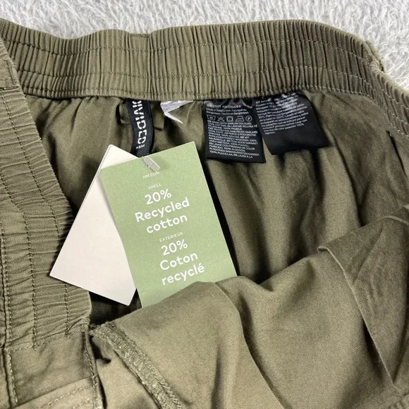 HM Divided Mens Olive Green Wide Leg Cargo Pants Size 14 New With Tags - Picture 5 of 11